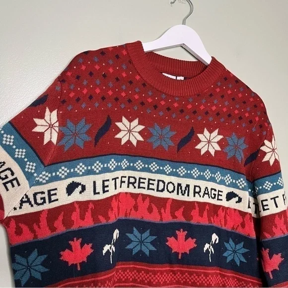 NWT Hulu The Handmaid’s Tale Let Freedom Rage Christmas Holiday Sweater Size‎ XL - Picture 4 of 11